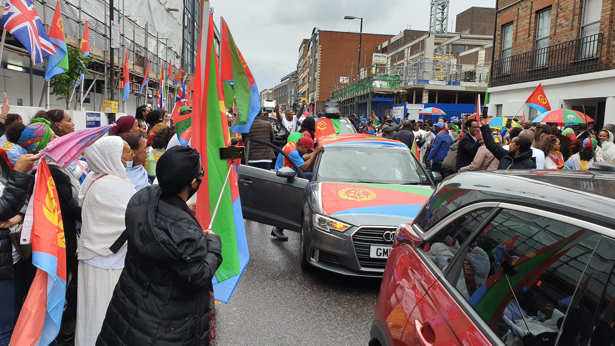 Eritrean Independence Day Car Parade Filled London with Bright Colours